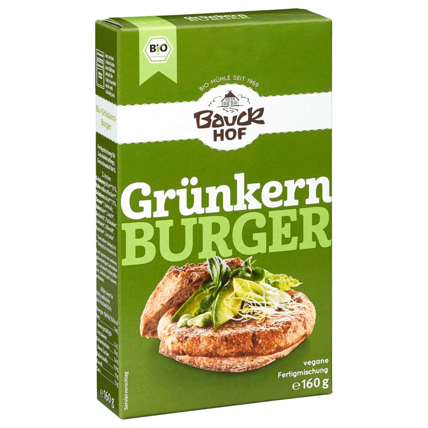 Bauckhof Bio Fertigmischung Grünkern Burger vegan 160g
